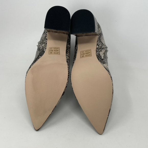 Office Womens London Gray Reptile Print Vegan Leather Side Zip Heel Boots Size 8 - Picture 9 of 11